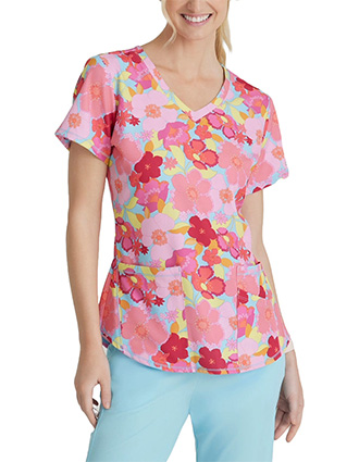 Skechers Essence Animal Print Blissful Blossom V-Neck Top