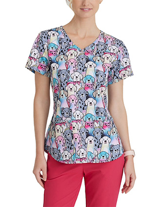 Skechers Essence Animal Print Buddy Colorful V-Neck Top