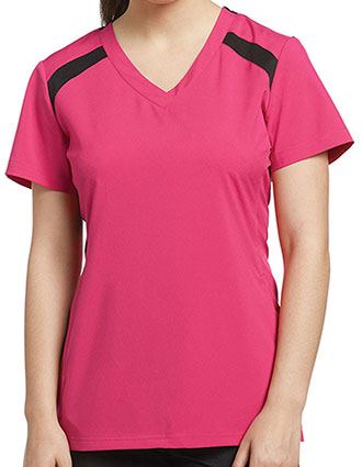 Whitecross FIT Women's V-Neck Pink Scrub Top