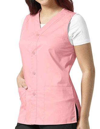 Women's Button Front Solid Vest