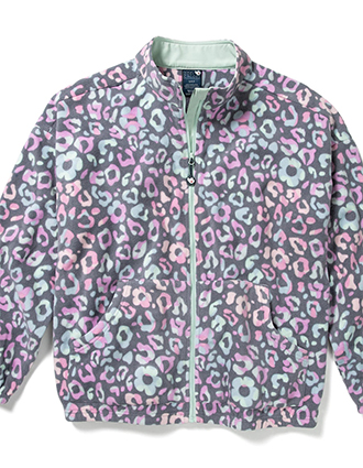 Zoe+Chloe Women's Boxy Fit Printed Fleece Jacket