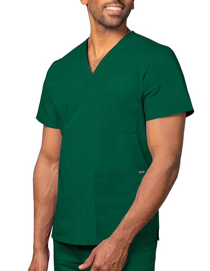 Adar Unisex V-Neck Three Pockets Nursing Scrub Top