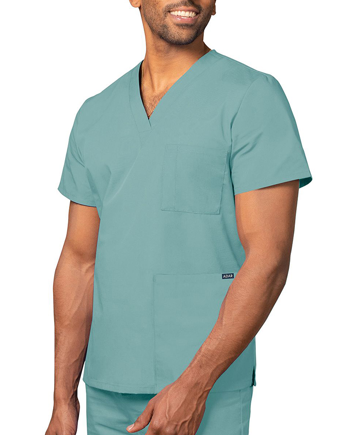 Adar Unisex V-Neck Three Pockets Nursing Scrub Top