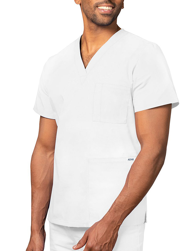 Adar Unisex V-Neck Three Pockets Nursing Scrub Top