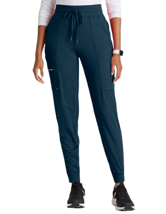 Barco One Women's Elastic Waistband Jogger Scrub Petite Pants