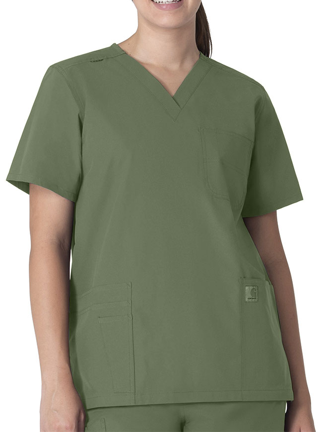 Carhartt Unisex V-Neck 6 Pocket Scrub Top