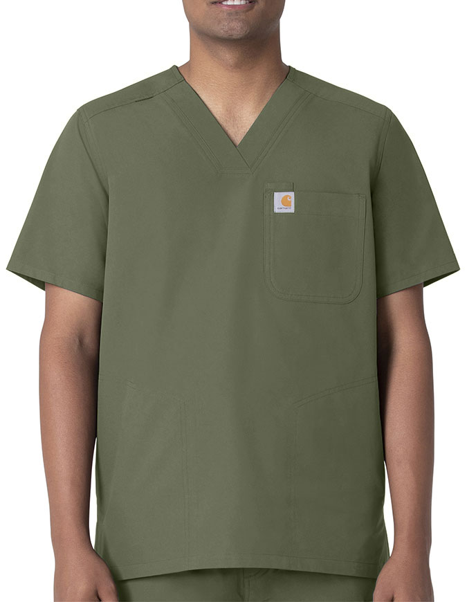 Carhartt Men's V-Neck Shirttail Scrub Top