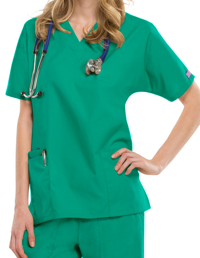 Cherokee Workwear Women's Two Patch Pockets Nurse Scrub Top