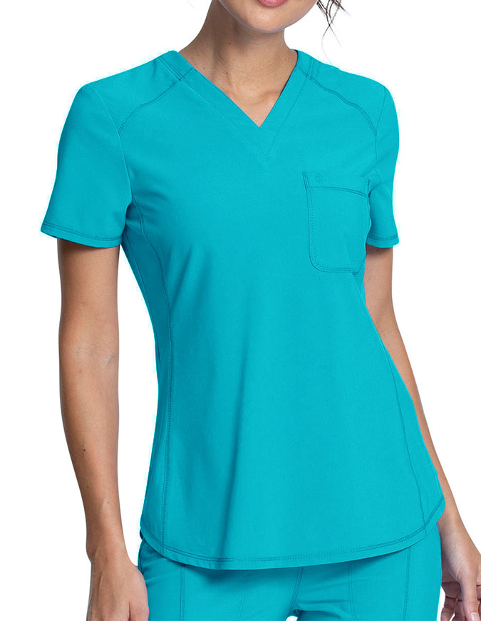 Cherokee Infinity Women's Rib-Knit Insets At V-Neck Top