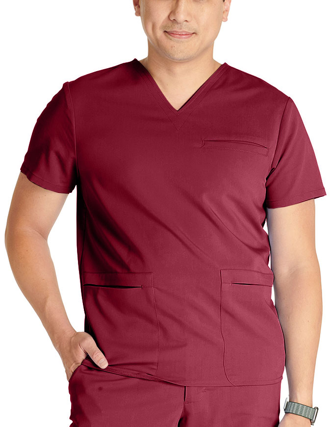 Cherokee Atmos Men's V-Neck 3 Pocket Scrub Top