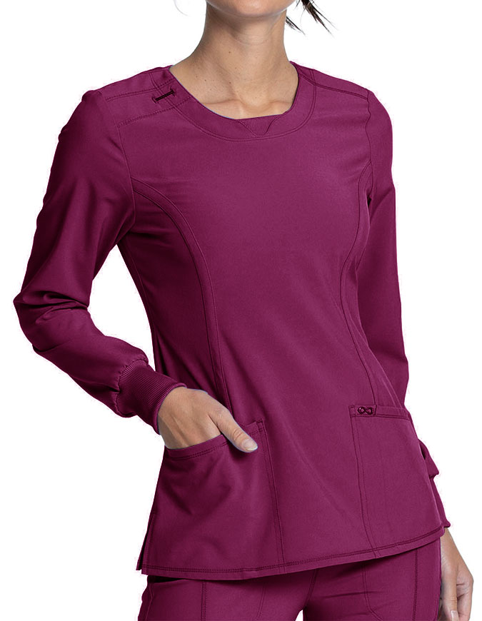 Cherokee Infinity Women's Contemporary fit, long sleeve V-neck top