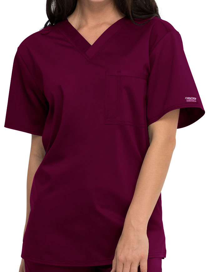 Cherokee Workwear Revolution Unisex 1 Pocket V-Neck Scrub Top