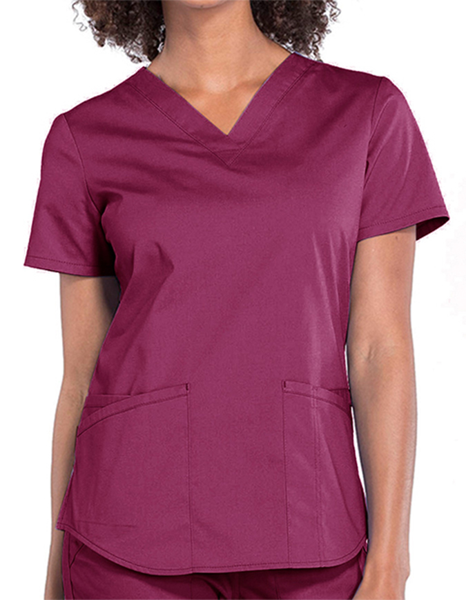 Cherokee Workwear Professionals Women's V-neck Solid Top