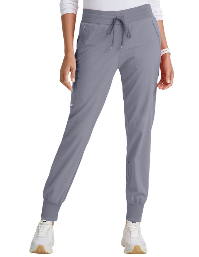 Grey's Anatomy Spandex Stretch Women's Soft Rib Waist Jogger Scrub Petite Pant