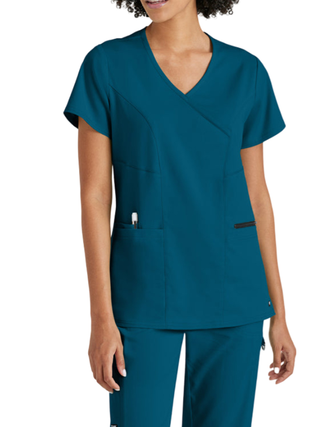 Greys Anatomy Women's Basic Scrub V-neck Top