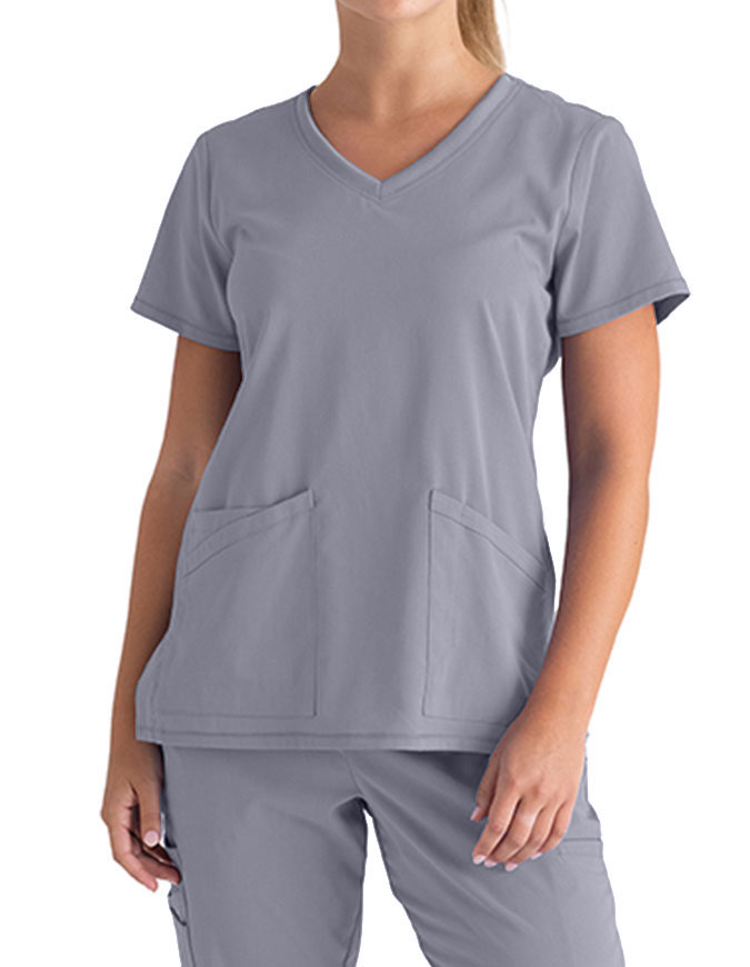 Grey's Anatomy Women's Serena V-Neck Solid Scrub Top