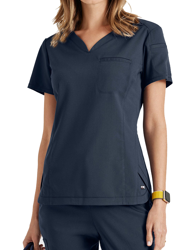 Grey's Anatomy Spandex Stretch Women's Capri Tuck-In Scrub Top