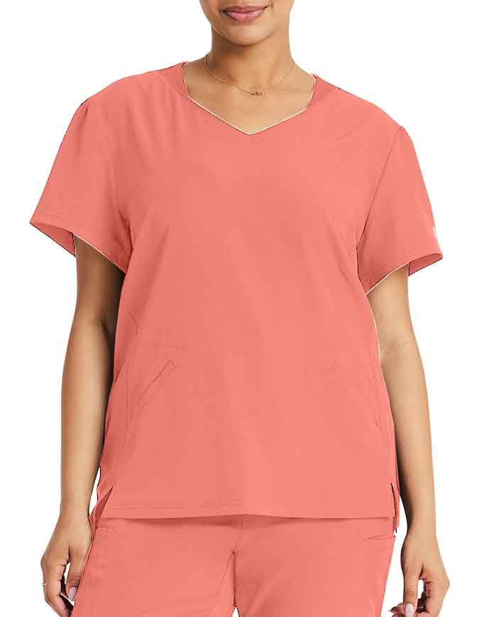 HeartSoul Break on Through Women's V-neck Puff Sleeve Top