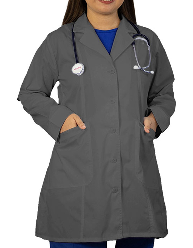 Heedfit Women's Two Pocket 35 Inches White Medical Lab Coat