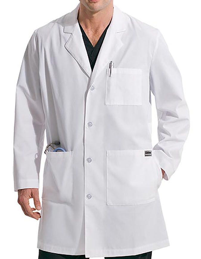 Landau Mens 37 inch Multi Pocket Twill Protective Medical Lab Coat