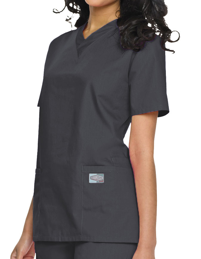Landau ScrubZone Women's Double Pocket V-Neck Nursing Top