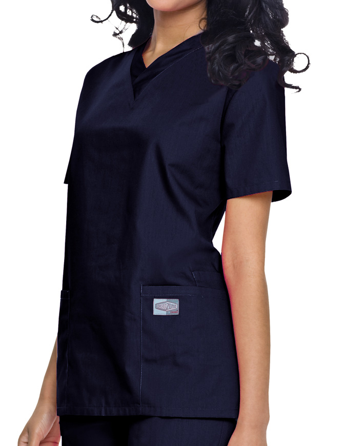 Landau ScrubZone Women's Double Pocket V-Neck Nursing Top