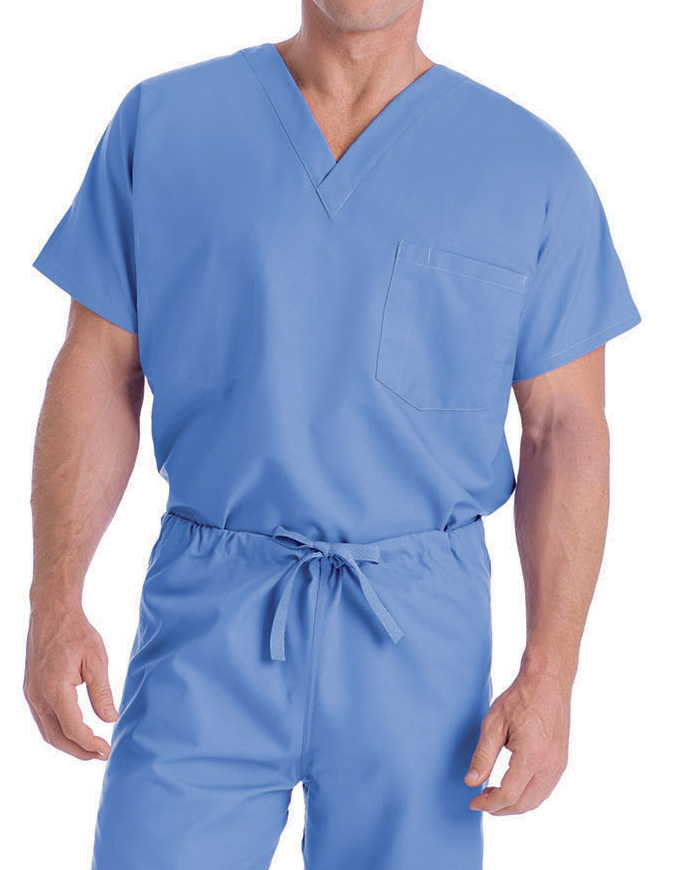 Landau Unisex Two Pocket V-Neck Reversible Tall Nurses Scrub Top