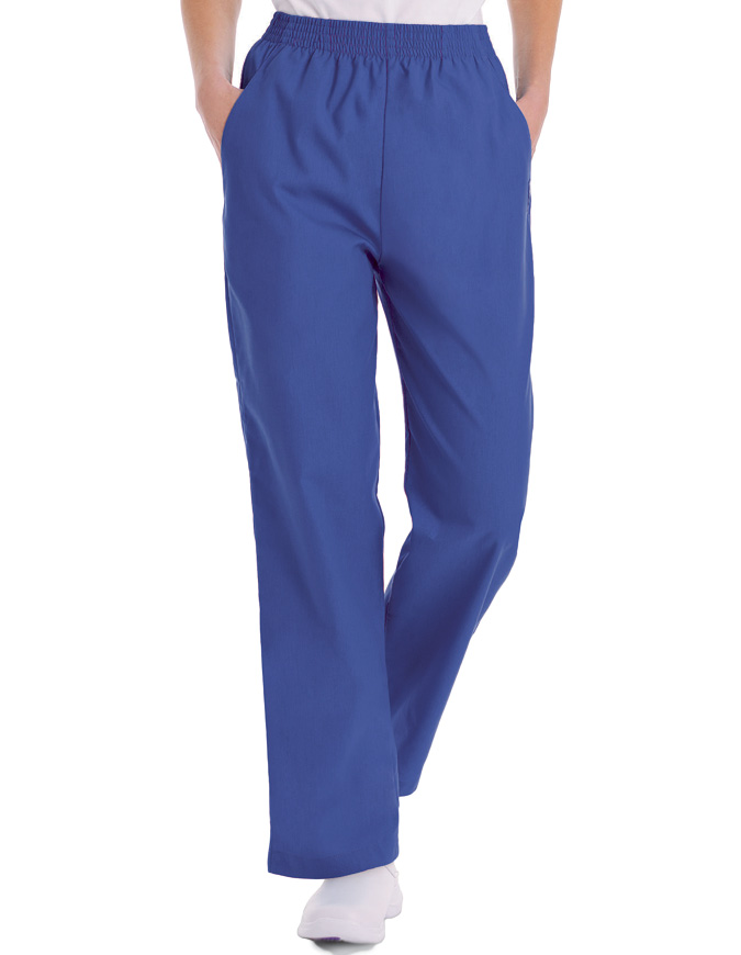 Landau Women Classic Relaxed Elastic Waist Medical Scrub Pants