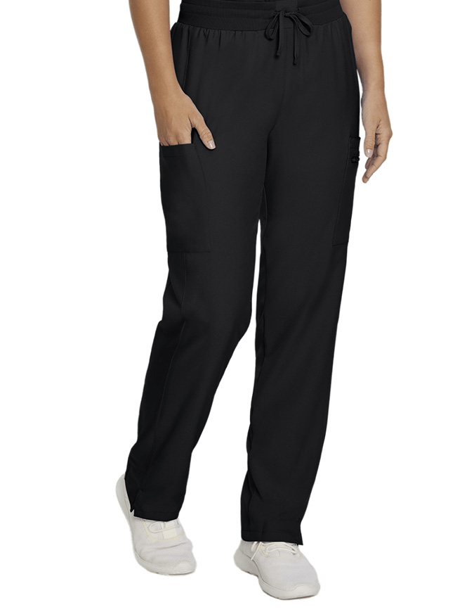 Landau Forward Women's Straight Leg Cargo Petite Scrub Pant
