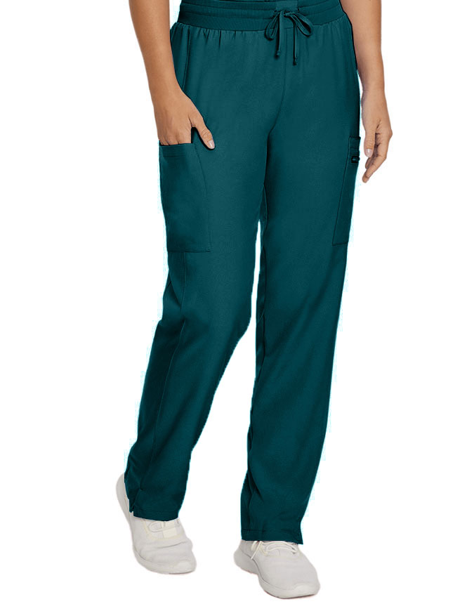 Landau Forward Women's Straight Leg Cargo Petite Scrub Pant