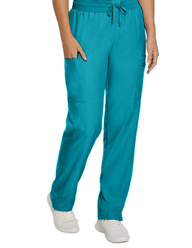 Landau Forward Women's Straight Leg Cargo Petite Scrub Pant