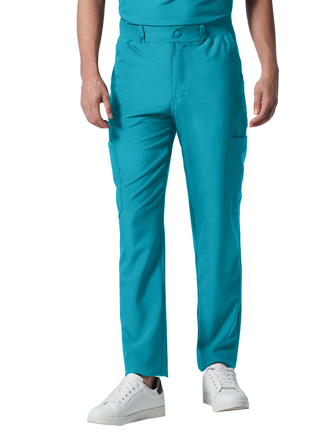 Landau Forward Men's Tapered-Leg Cargo Scrub Short Pants