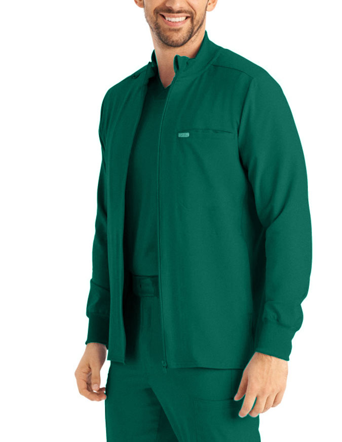 Landau Forward Men's Mock Neck Jacket With Rib Details