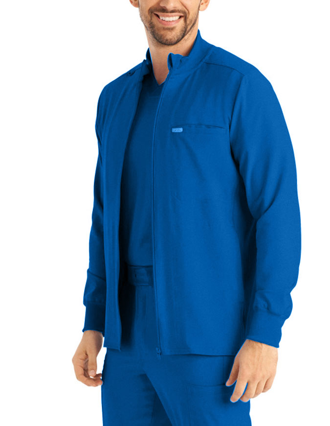 Landau Forward Men's Mock Neck Jacket With Rib Details