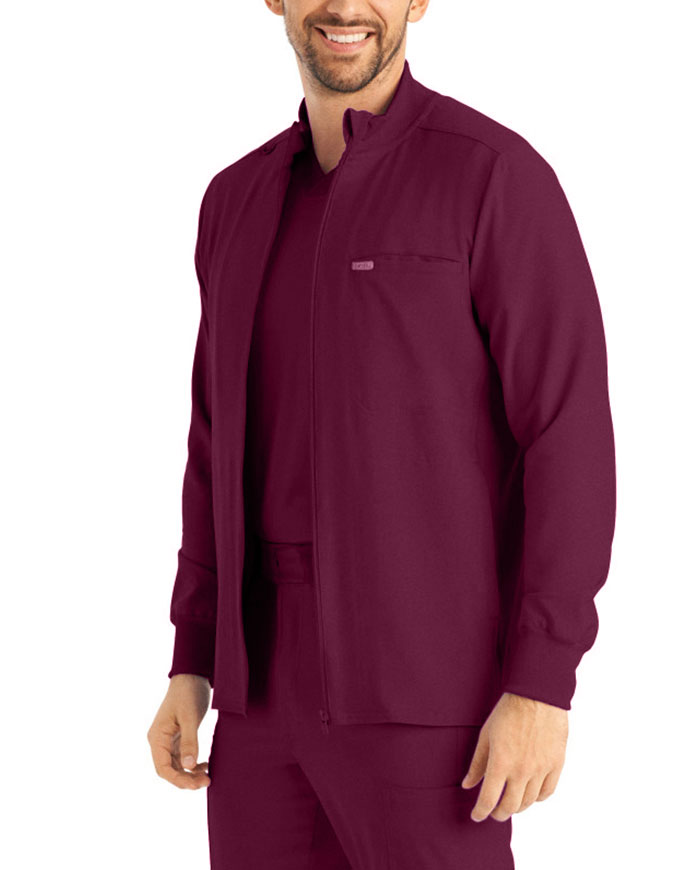 Landau Forward Men's Mock Neck Jacket With Rib Details