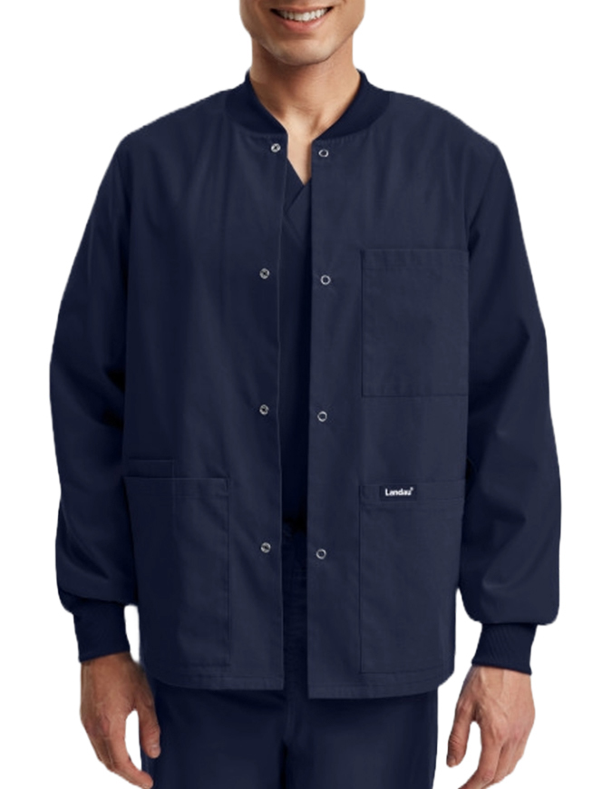 LANDAU ESSENTIALS UNISEX WARM-UP SCRUB JACKET