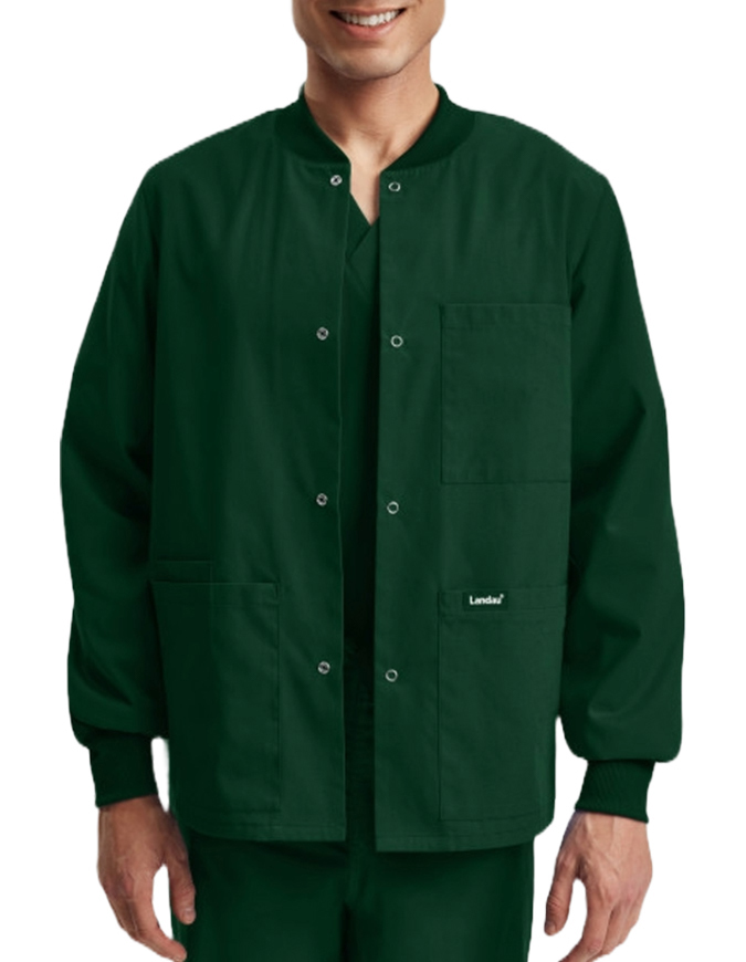 LANDAU ESSENTIALS UNISEX WARM-UP SCRUB JACKET