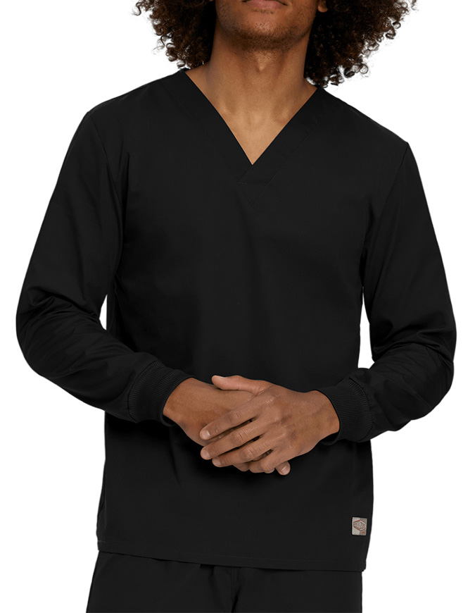 Landau Unisex No Pocket V-Neck Long Sleeve Scrub Top