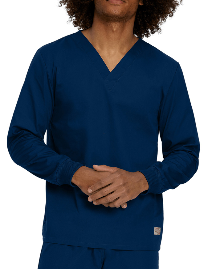 Landau Unisex No Pocket V-Neck Long Sleeve Scrub Top