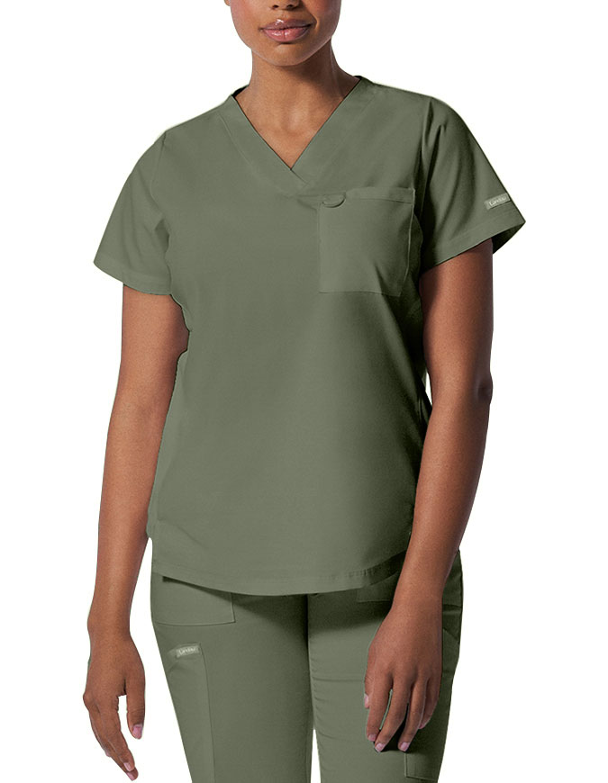 Landau ProFlex Women's 2 Pocket V-Neck Scrub Top