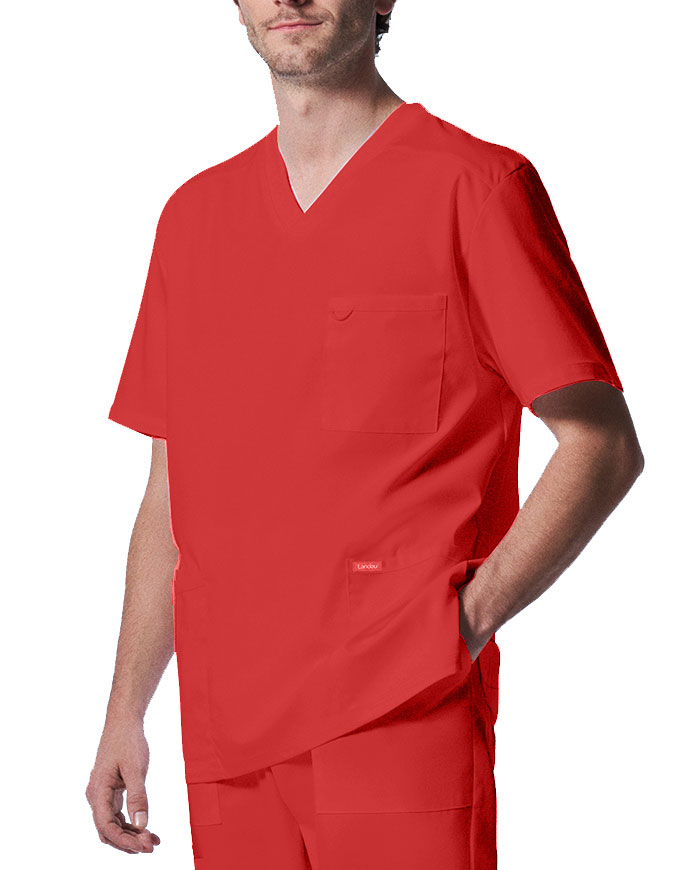 Landau ProFlex Men's 4 Pocket V-Neck Scrub Top