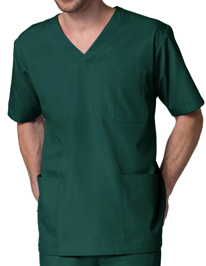 Maevn Red Panda Men's 3-Pocket V-Neck Solid Scrub Top