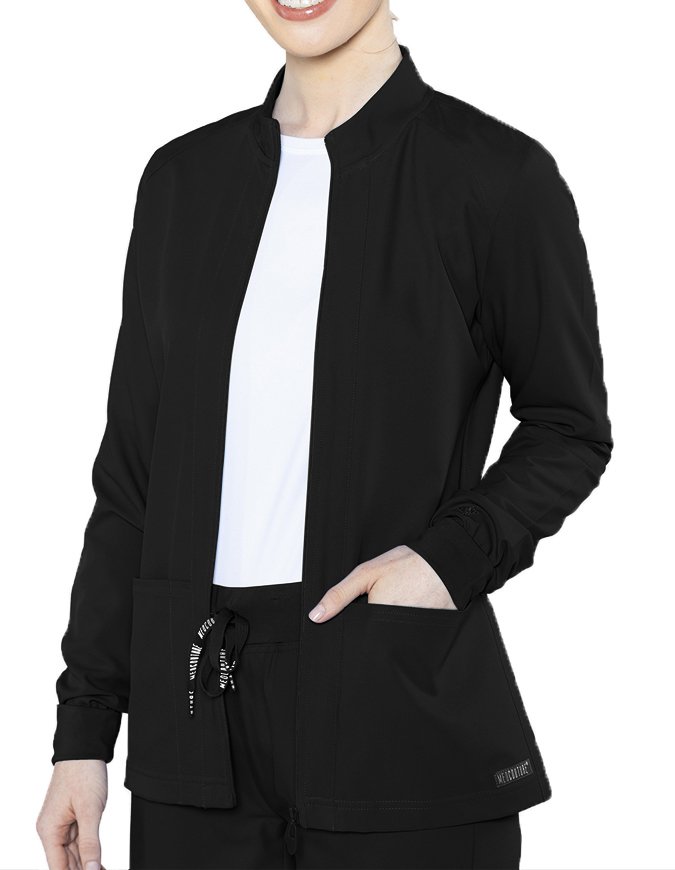 Med Couture Insight Women's Warm Up Solid Scrub Jacket