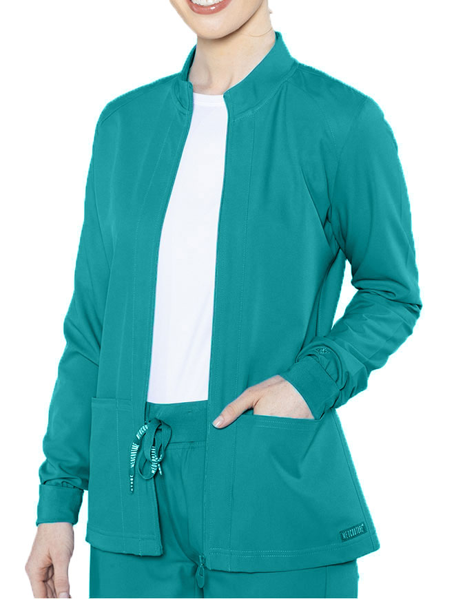 Med Couture Insight Women's Warm Up Solid Scrub Jacket