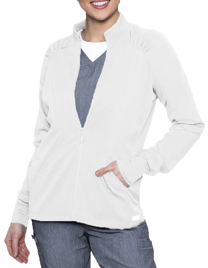 Med Couture Touch Women's Raglan Solid Scrub Jacket