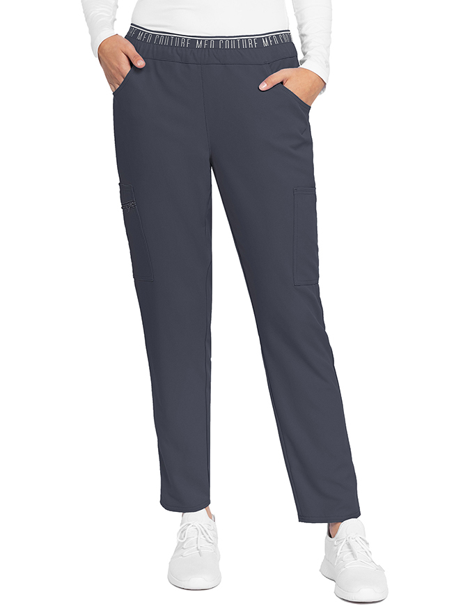 Med Couture MC Insight Women's Mid-rise Tapered Leg Pull-on Petite Pant