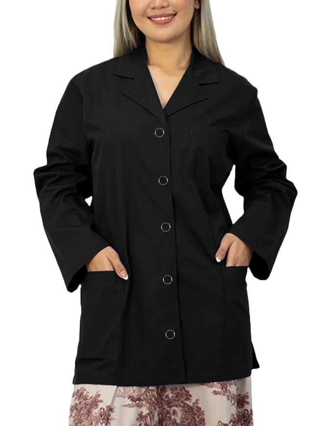 Panda Uniform Women's Snap Front Imported Labcoat