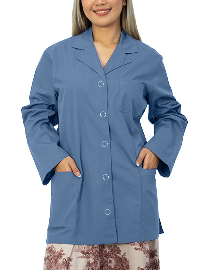Panda Uniform Women's Snap Front Imported Labcoat