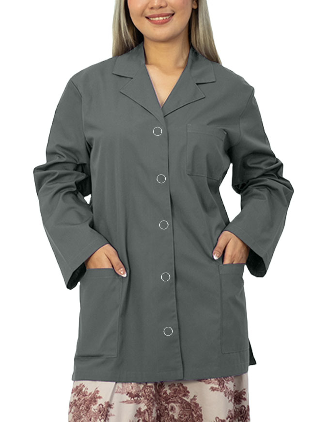 Panda Uniform Women's Snap Front Imported Labcoat
