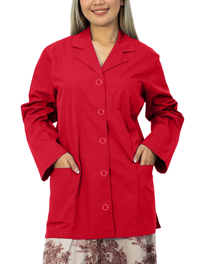 Panda Uniform Women's Snap Front Imported Labcoat